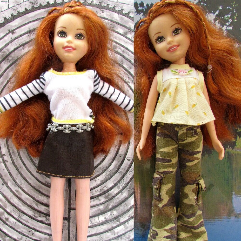 WEE 3 FRIENDS CLOTHES, 10" DOLL CAMO PANTS, TOPS, MINI SKIRT, BARBIE MATTEL VINT
